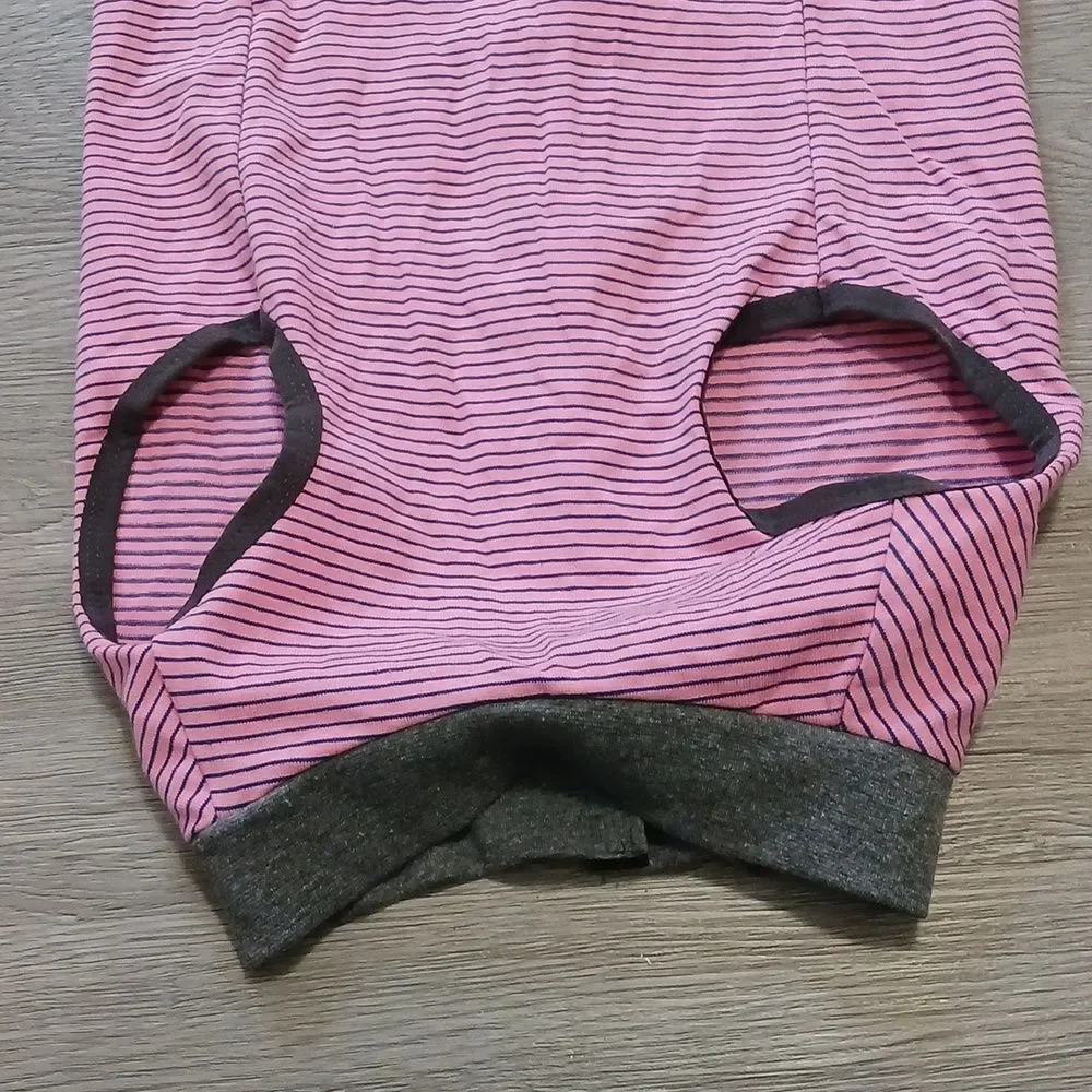 Pink and Black Striped Dog Sweater Pajamas Sz XL NWOT